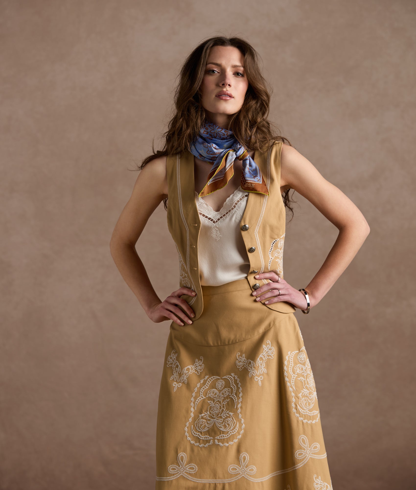 Clara Vest :: Tan - Image 4