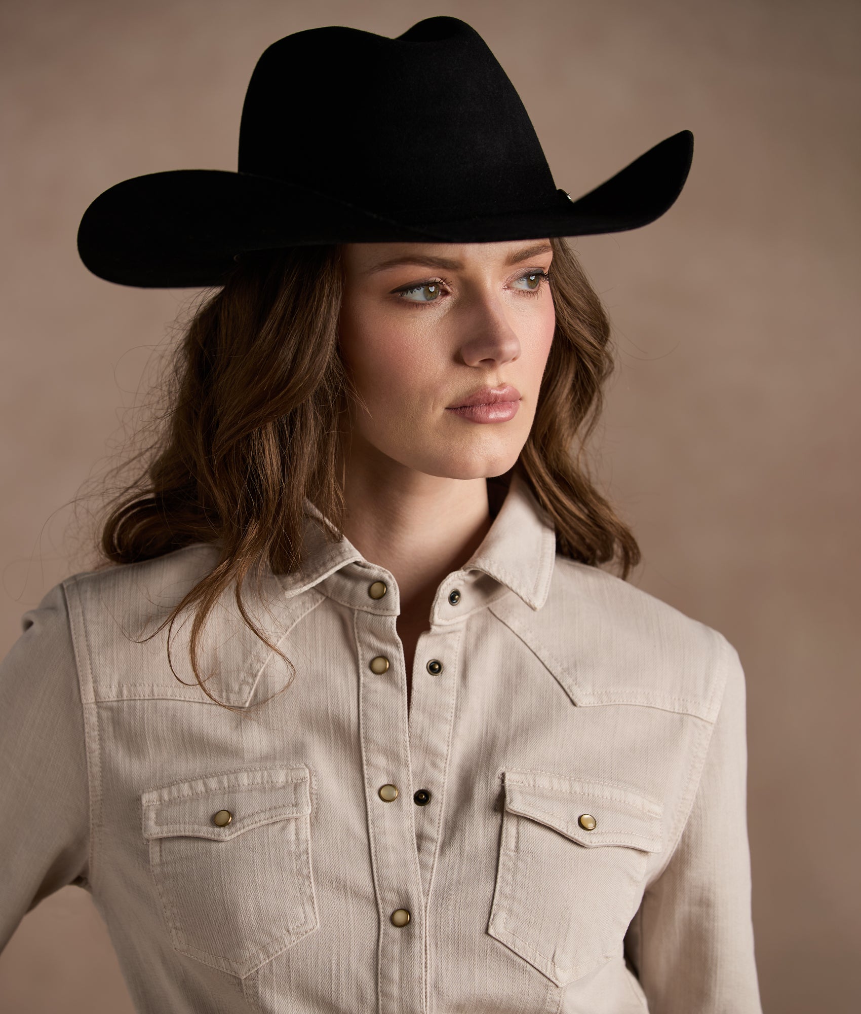 Women's Roper Denim Shirt :: Grey - Image 4
