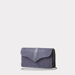 Donna Exotic Long Wallet On A Chain :: Navy