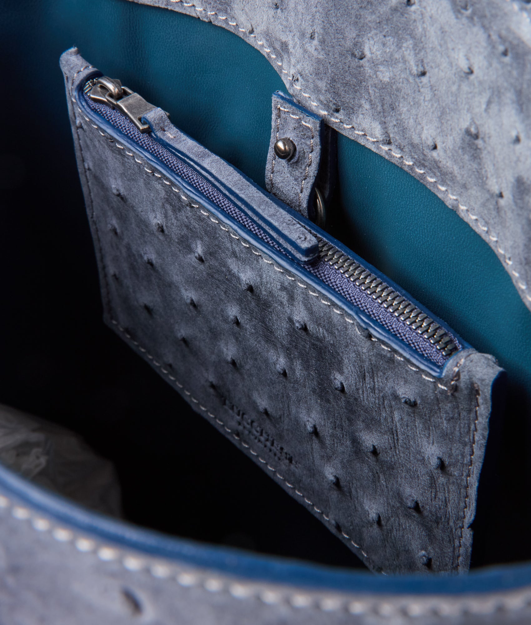 Large Lola Exotic Shopper :: Storm Blue - Image 9