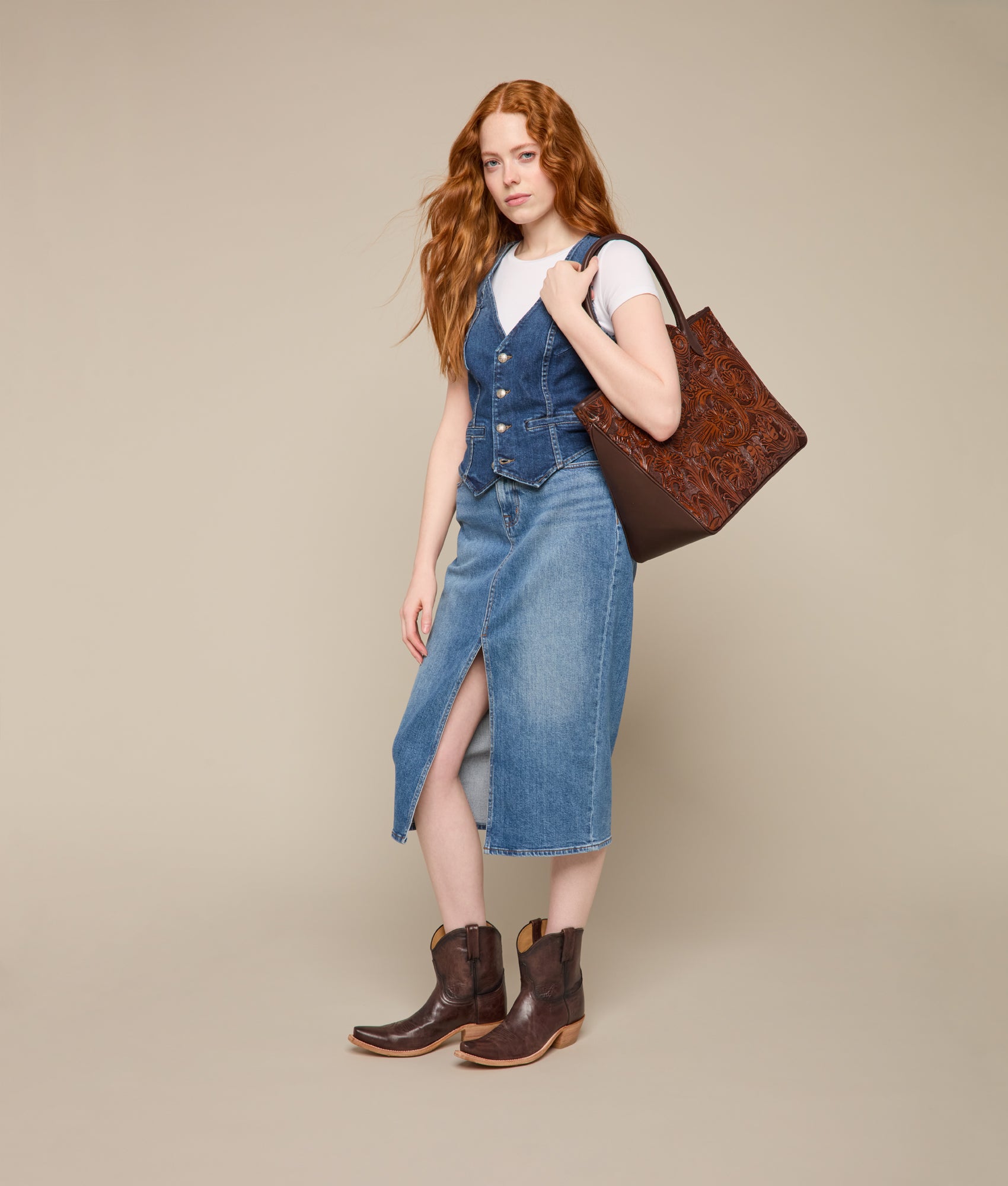 Intagliare Travel Tote :: Cognac - Image 6