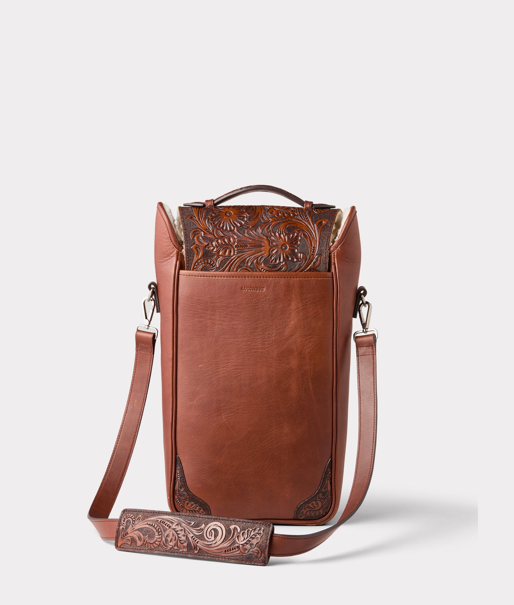 Lucchese x Chappellet Wine Bag :: Tobacco - Image 4
