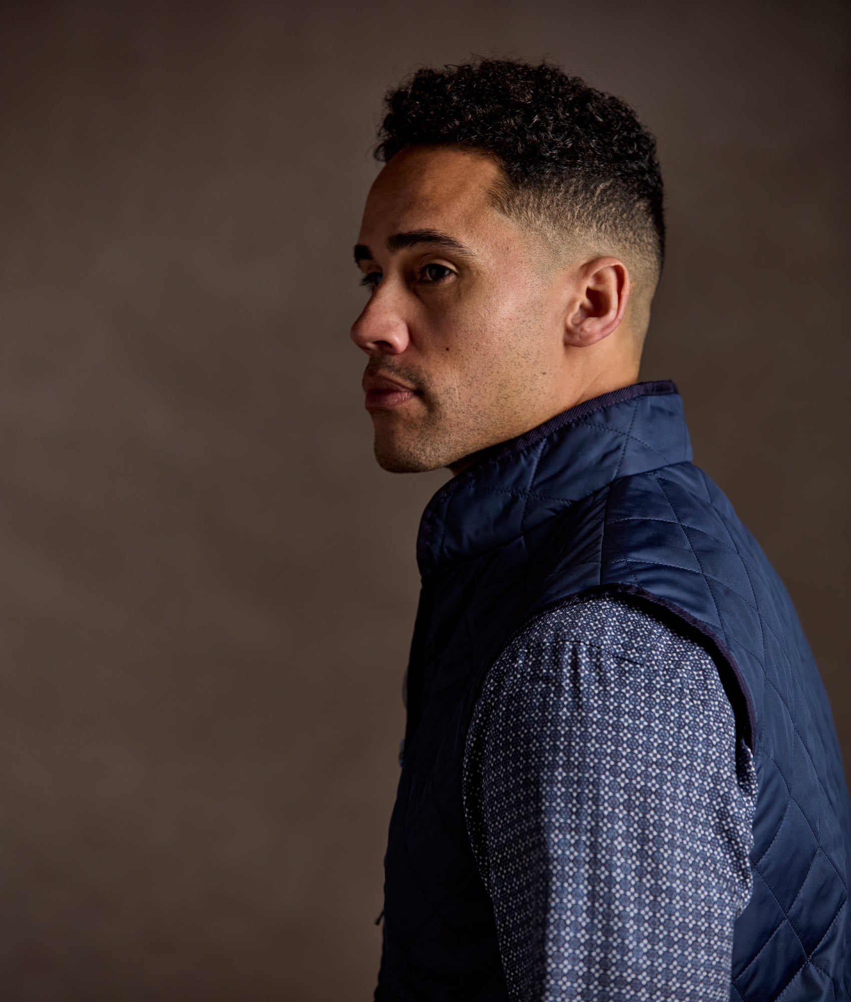 Jameson Quilted Vest :: Navy - Image 11