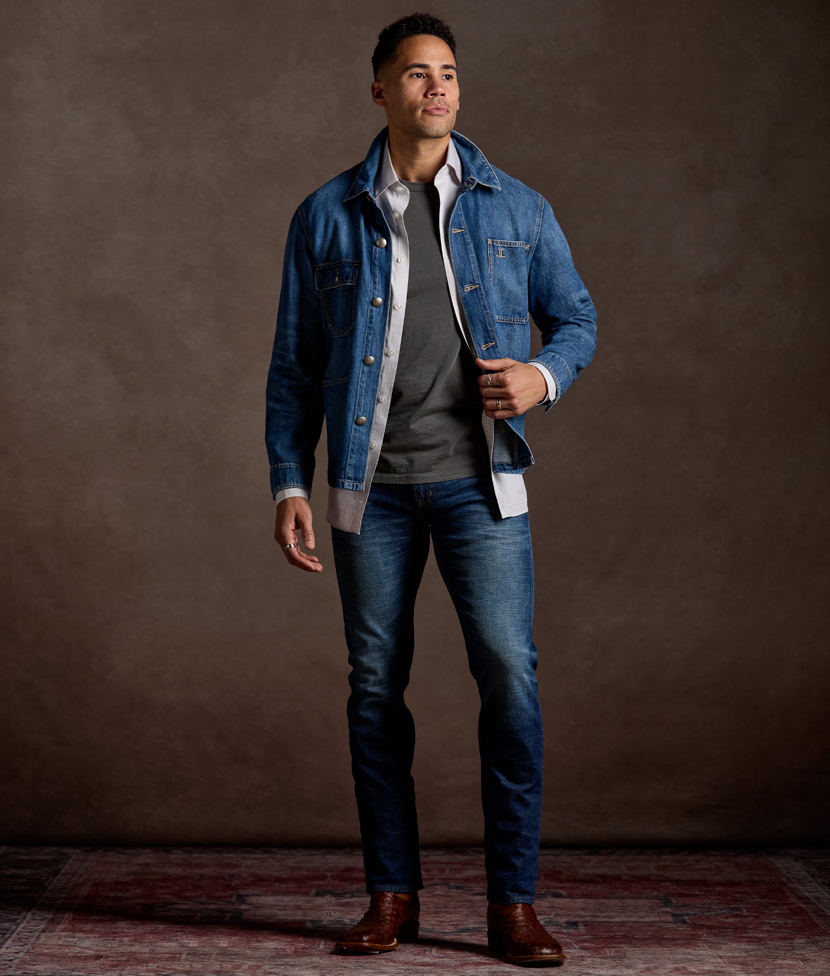 Lucchese Hotel Tee :: Slate - Image 2