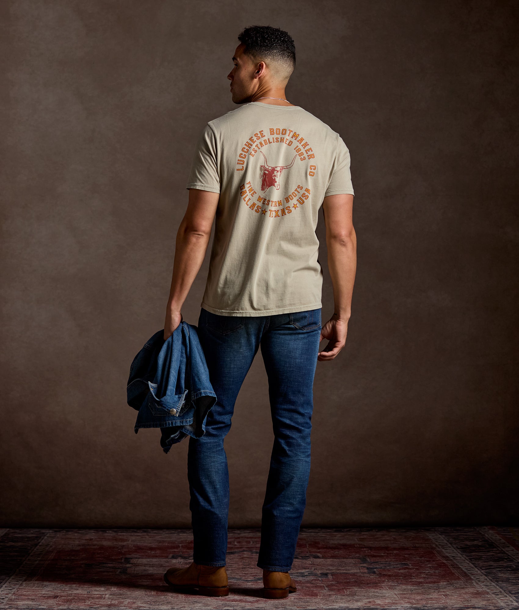 Longhorn Stamp Tee :: Sand - Image 10