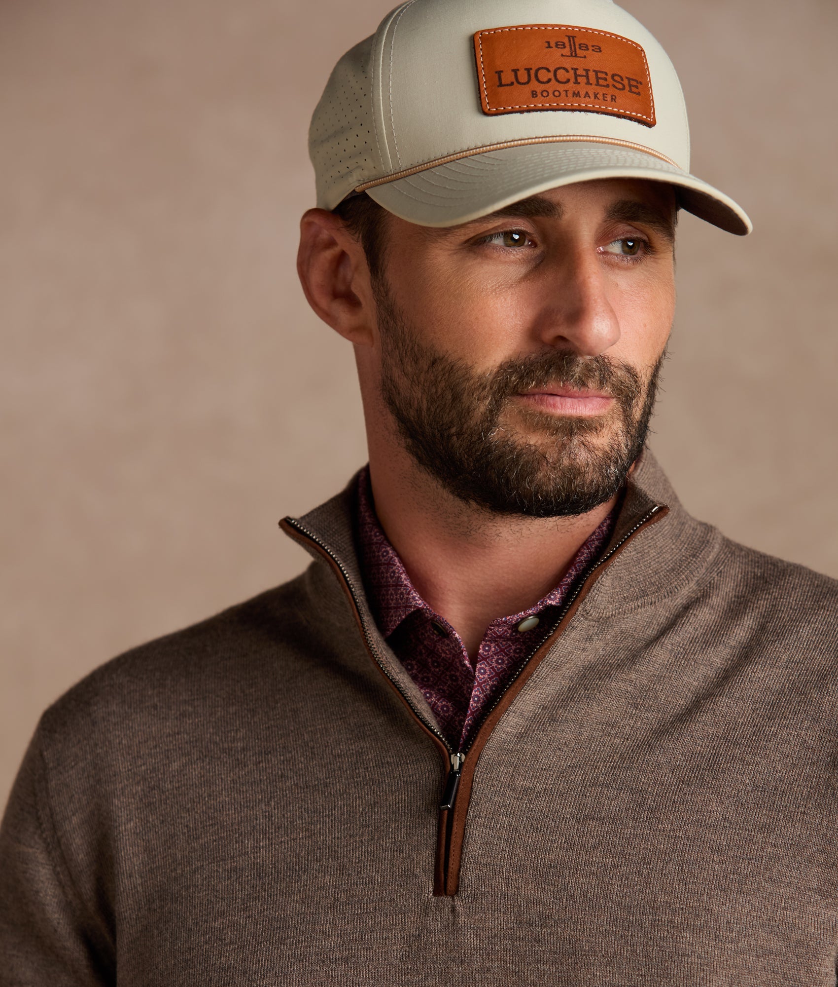 Timothy Quarter Zip :: Brown - Image 2