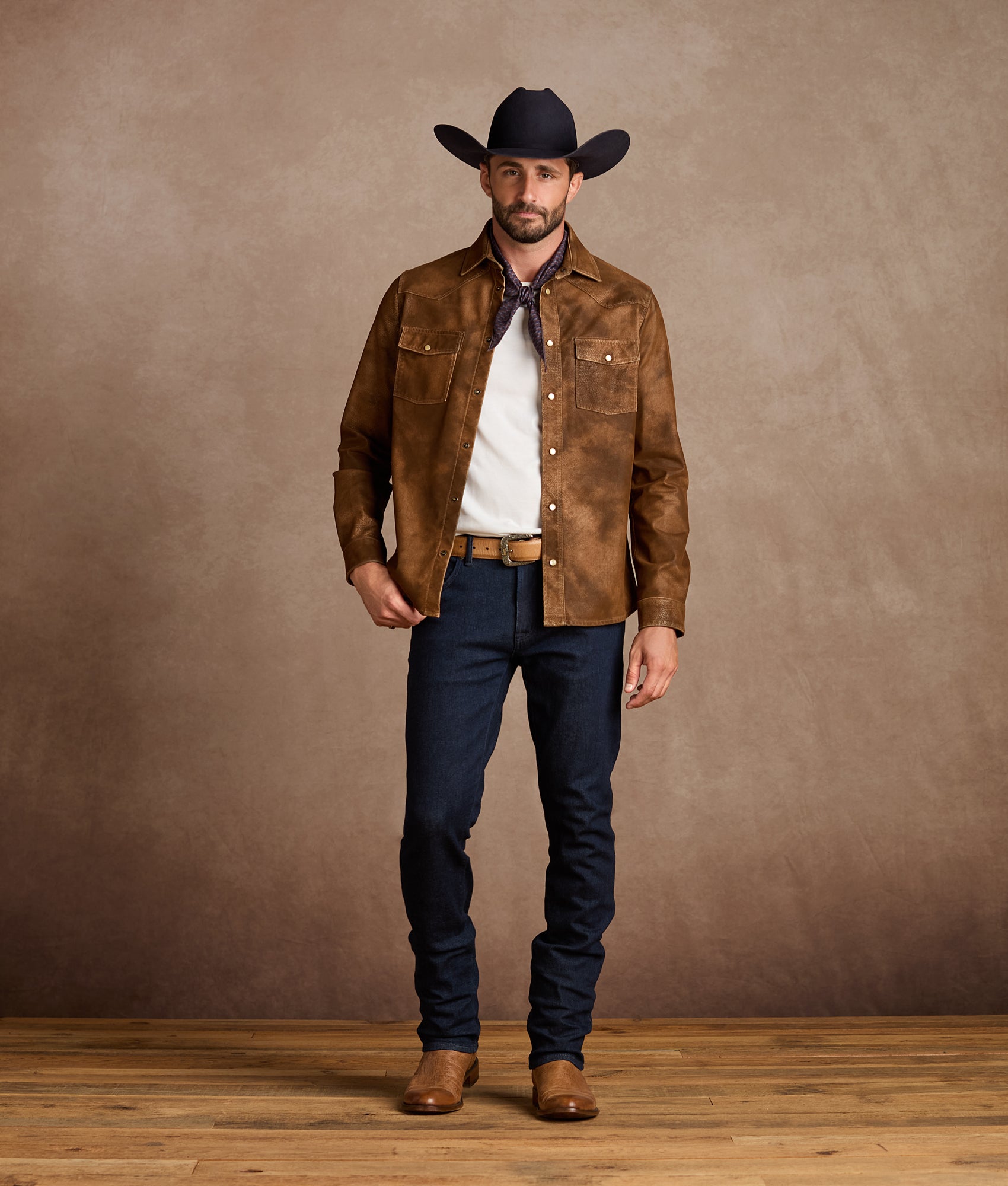 Tucker Roper Shirt :: Light Brown - Image 2