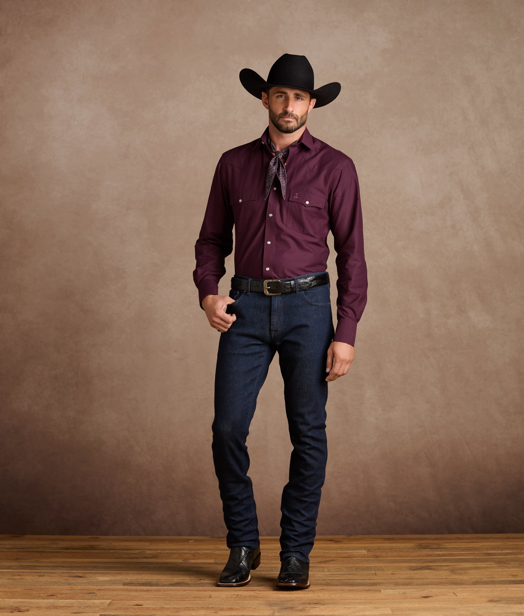 El Paso Cowboy Fit :: Black Cherry - Image 2