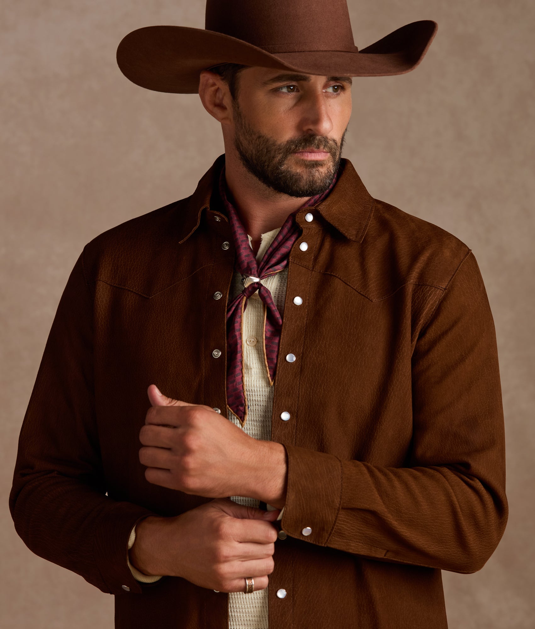 Winston Textured Shacket :: Brown - Image 2