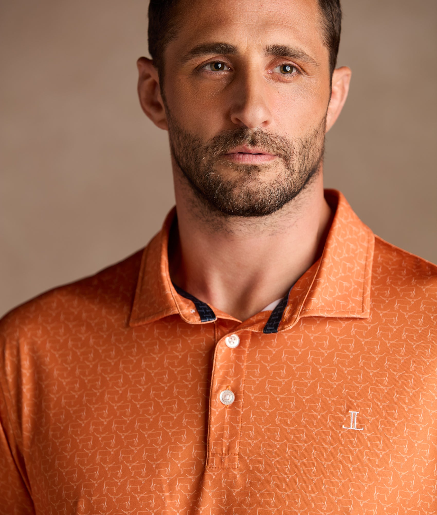 Lucchese Golf Polo :: Burnt Orange - Image 11