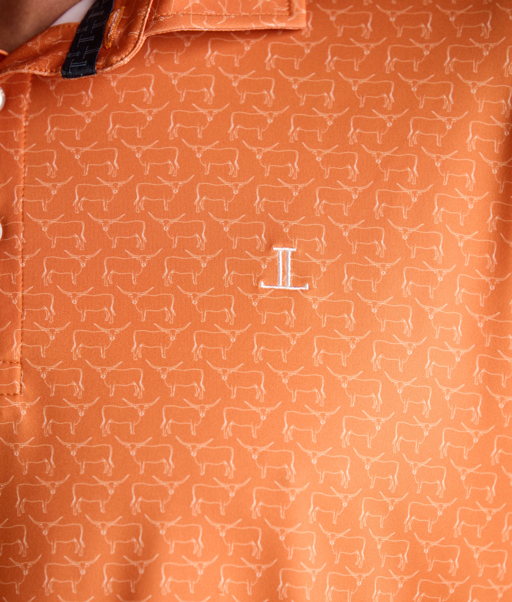 Lucchese Golf Polo :: Burnt Orange - Image 5