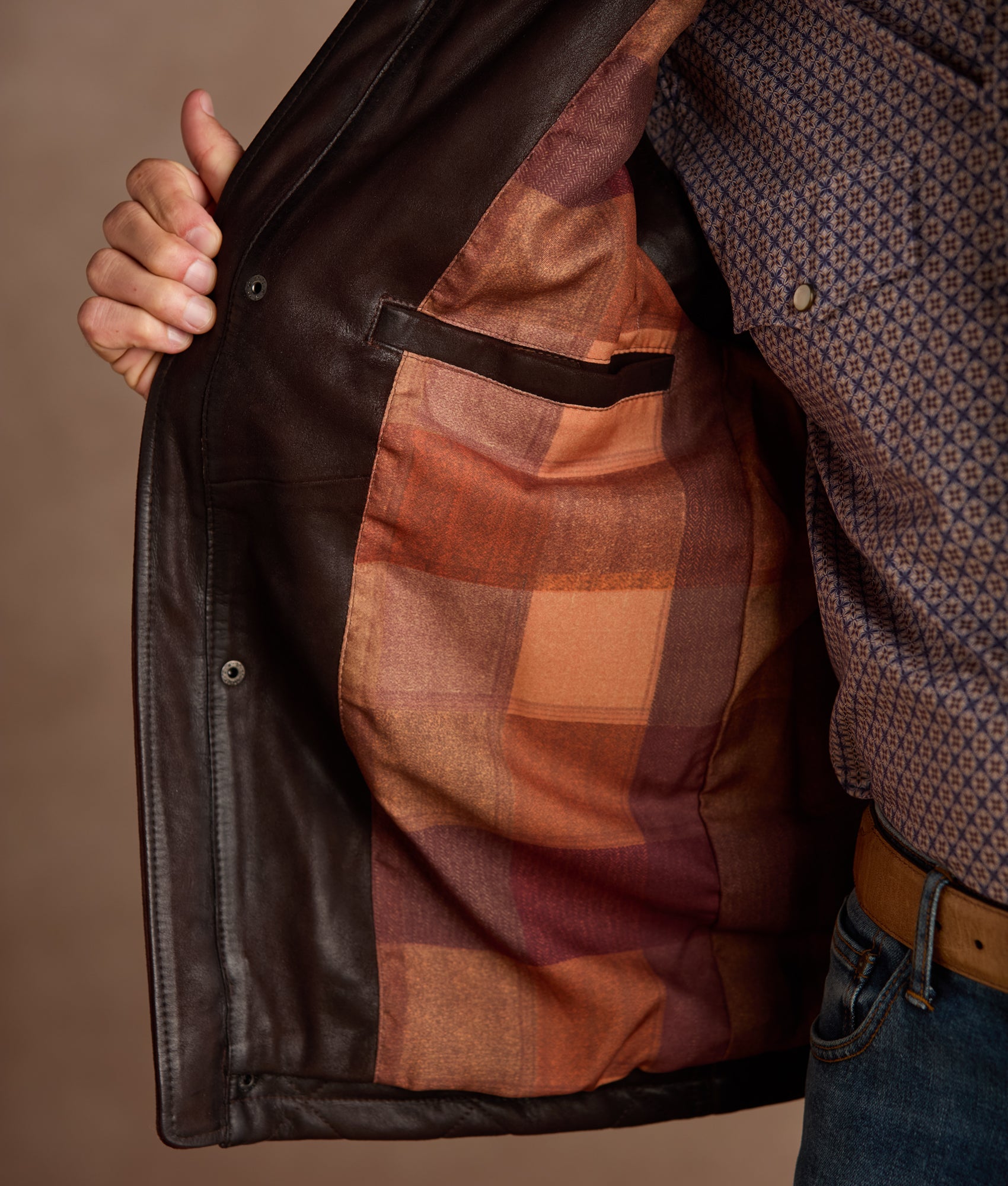 Vail Quilted Leather Vest :: Espresso - Image 9
