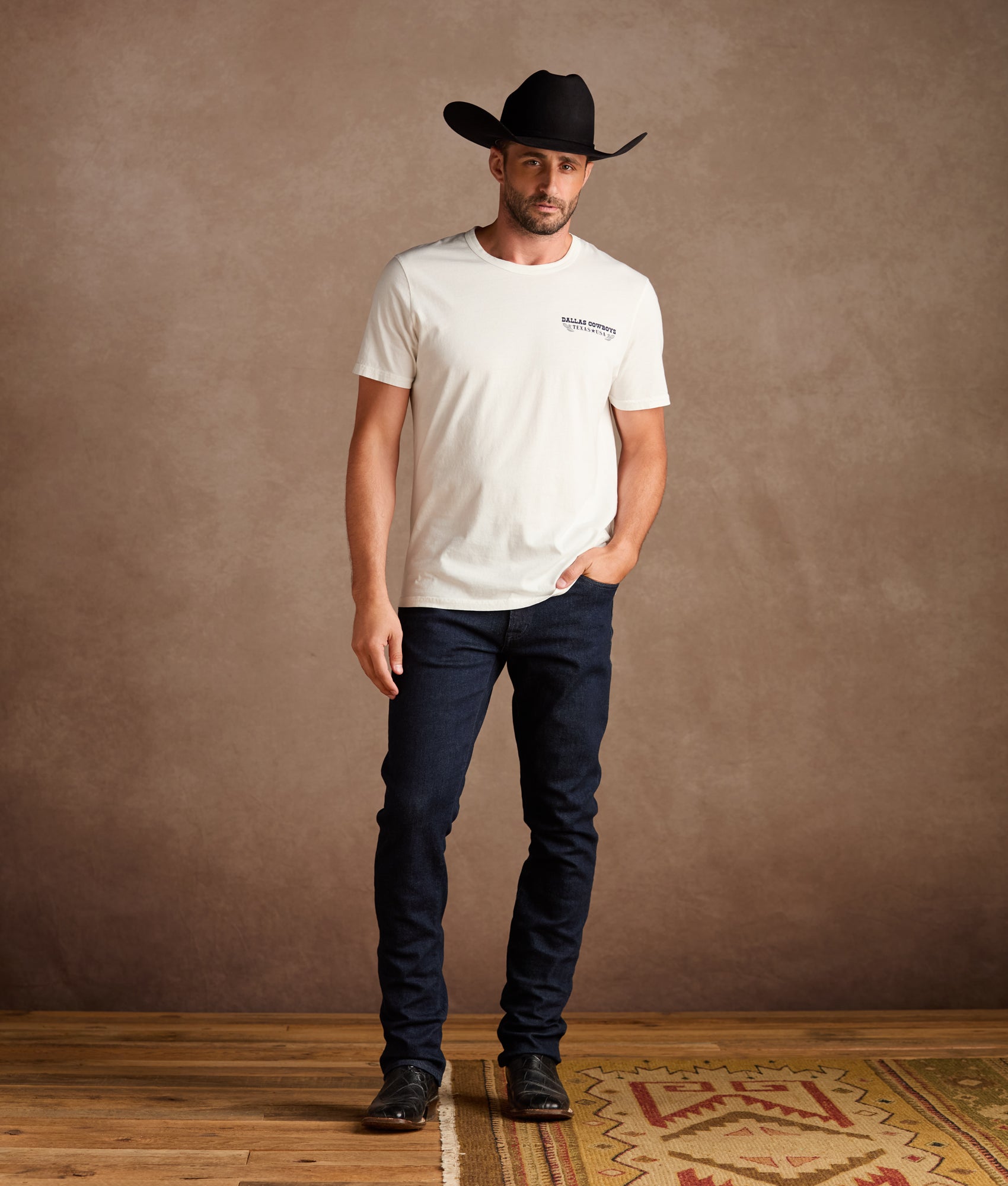 Retro Cowboys Tee :: White - Image 10