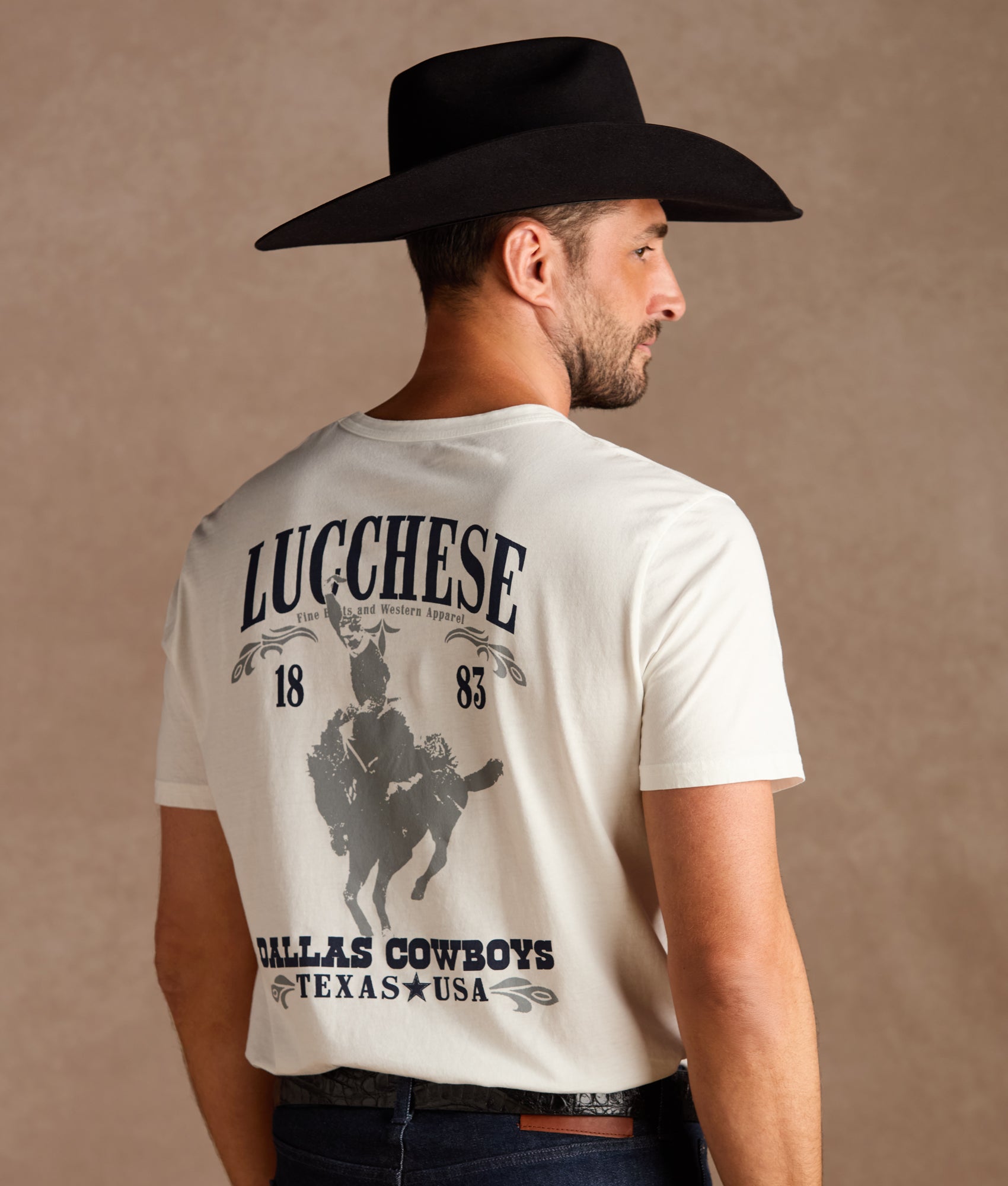 Retro Cowboys Tee :: White - Image 9