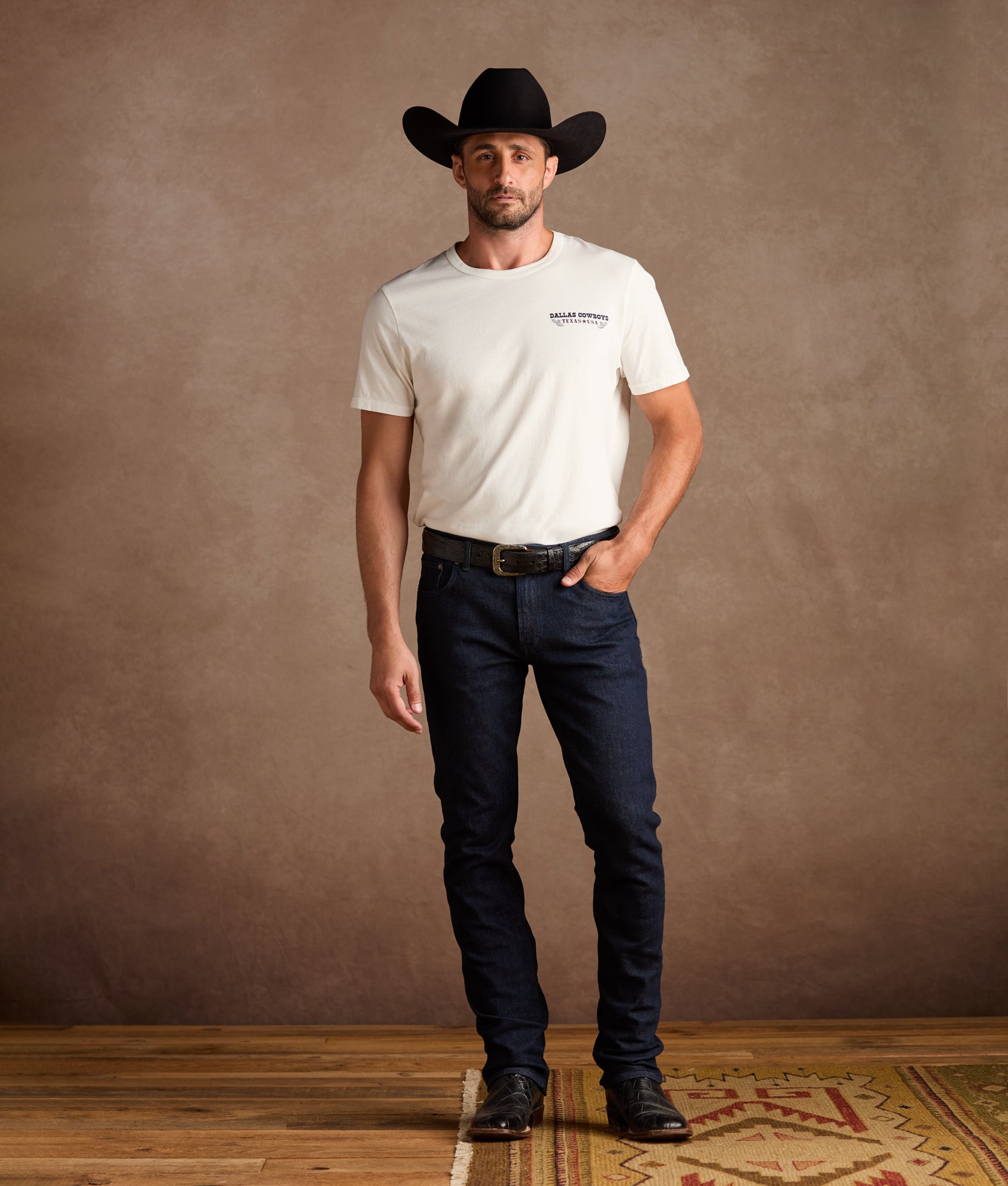 Retro Cowboys Tee :: White - Image 2