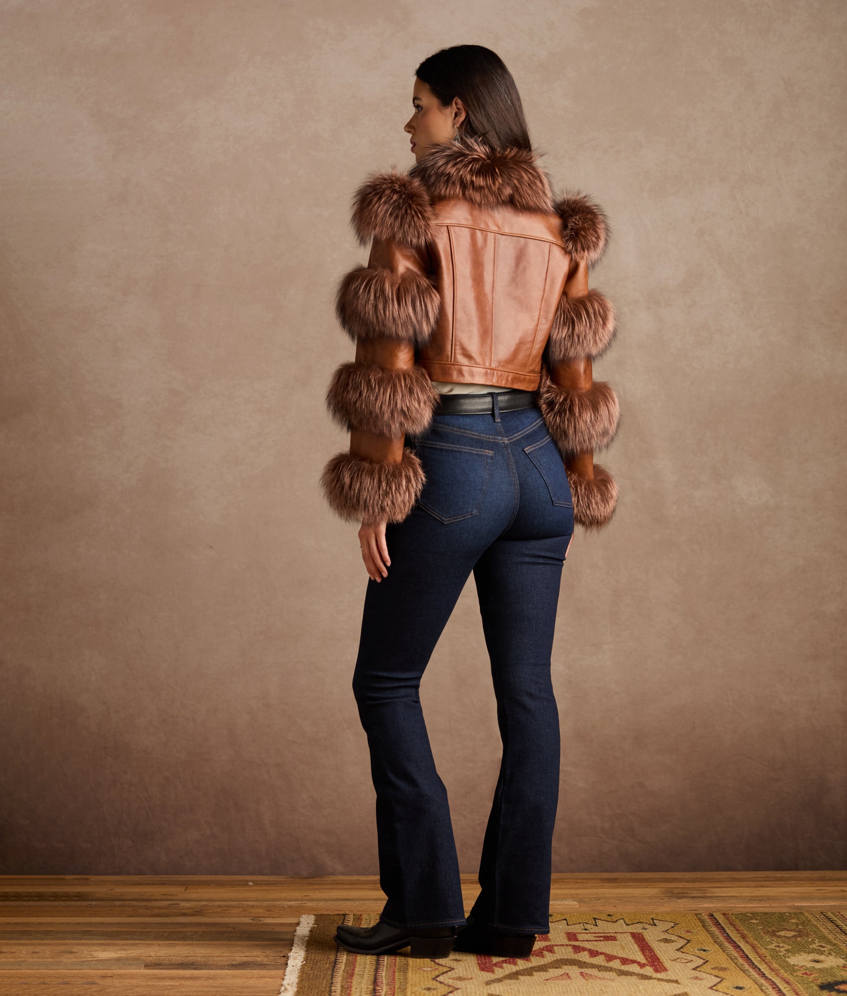 Liberty High-Rise Bootcut Jean :: Dark Denim - Image 4