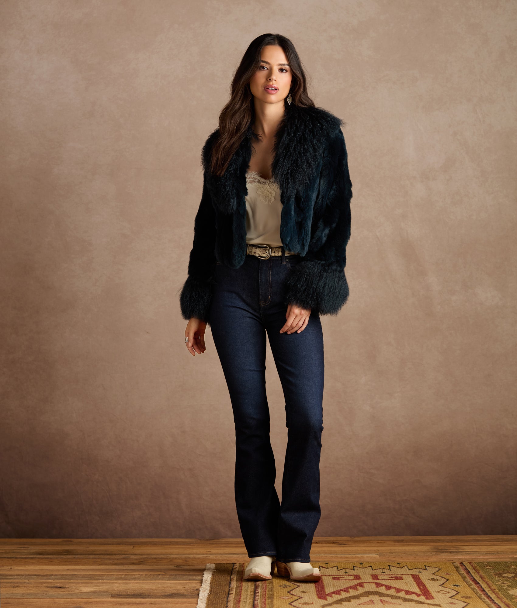 Melbourn Fur Jacket :: Turquoise - Image 9