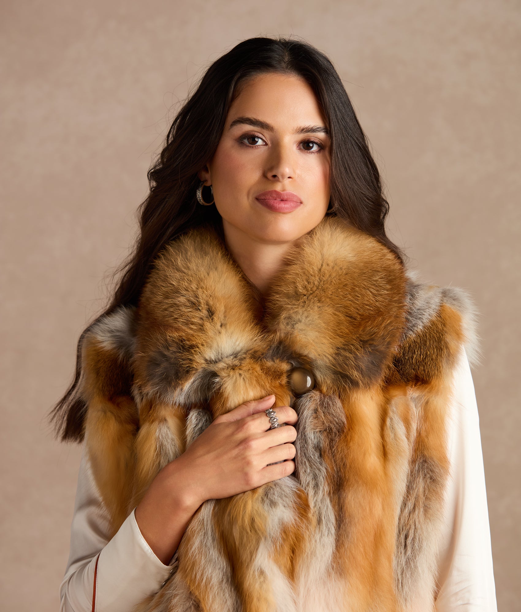 Lorelai Red Fox Vest :: Natural - Image 6