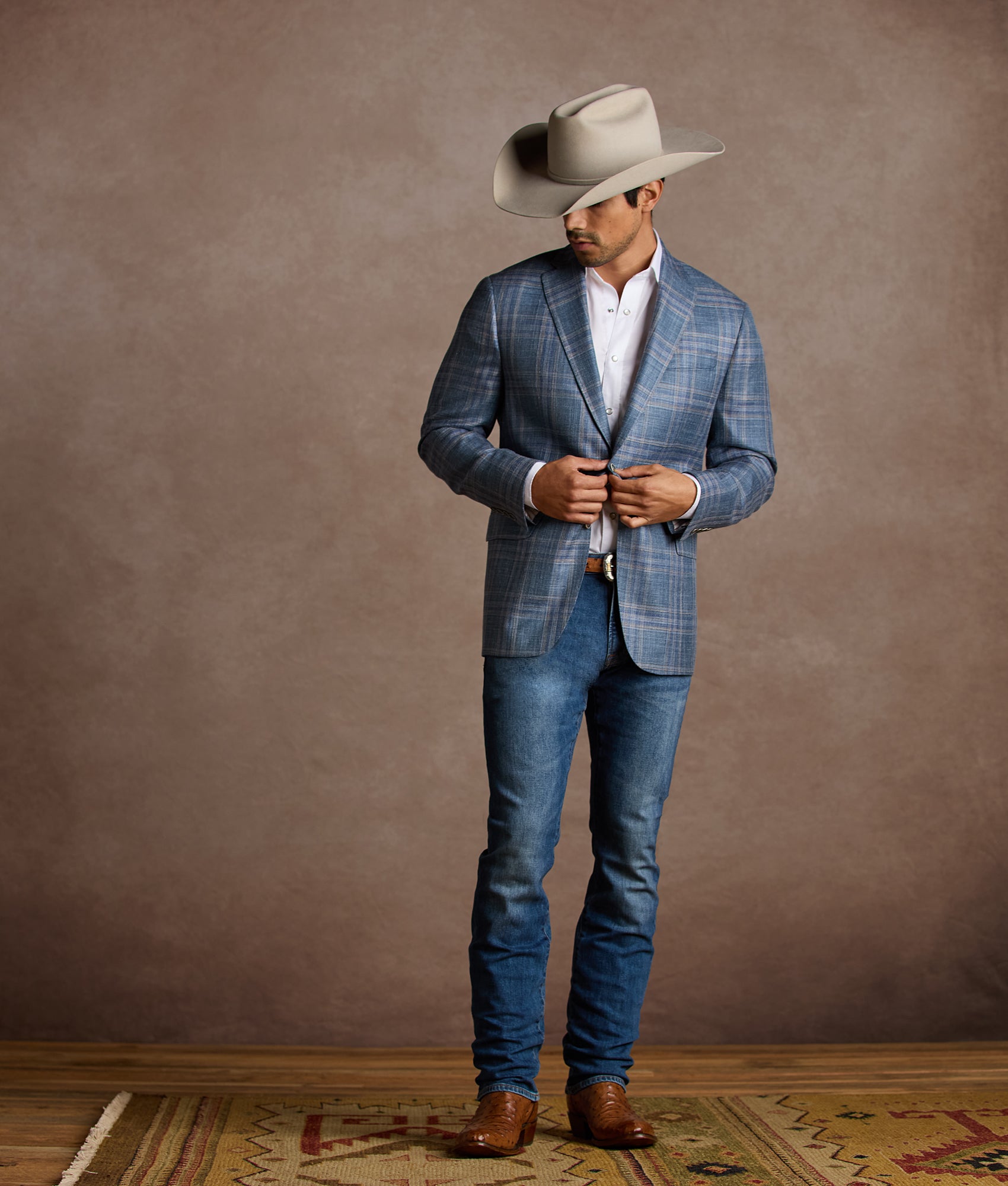 Lucchese Sport Coat :: Pastel Blue - Image 2