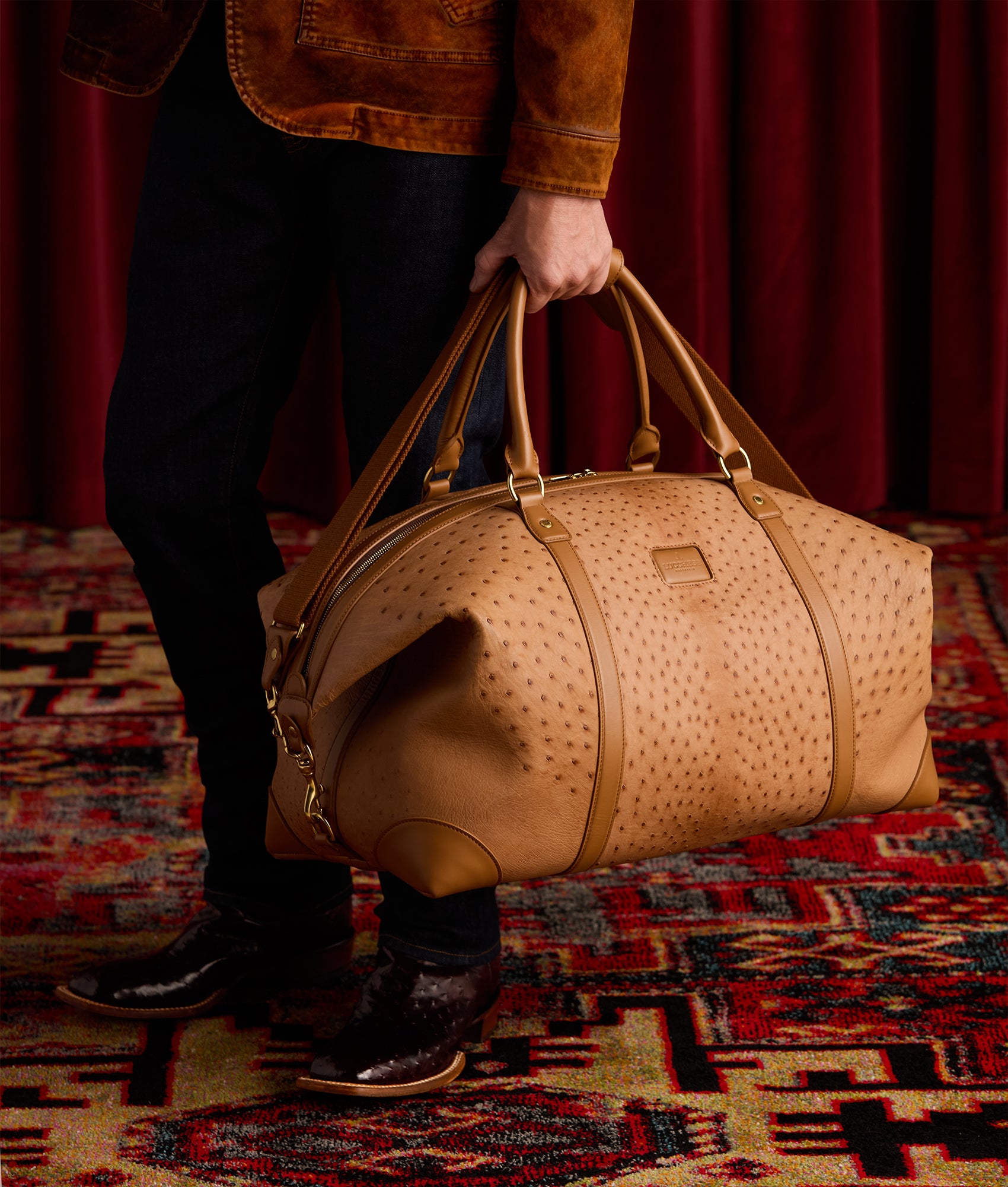 Ostrich Duffle - Large :: Cognac - Image 2
