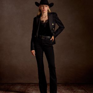 Jackie Western Yoke Blazer :: Black