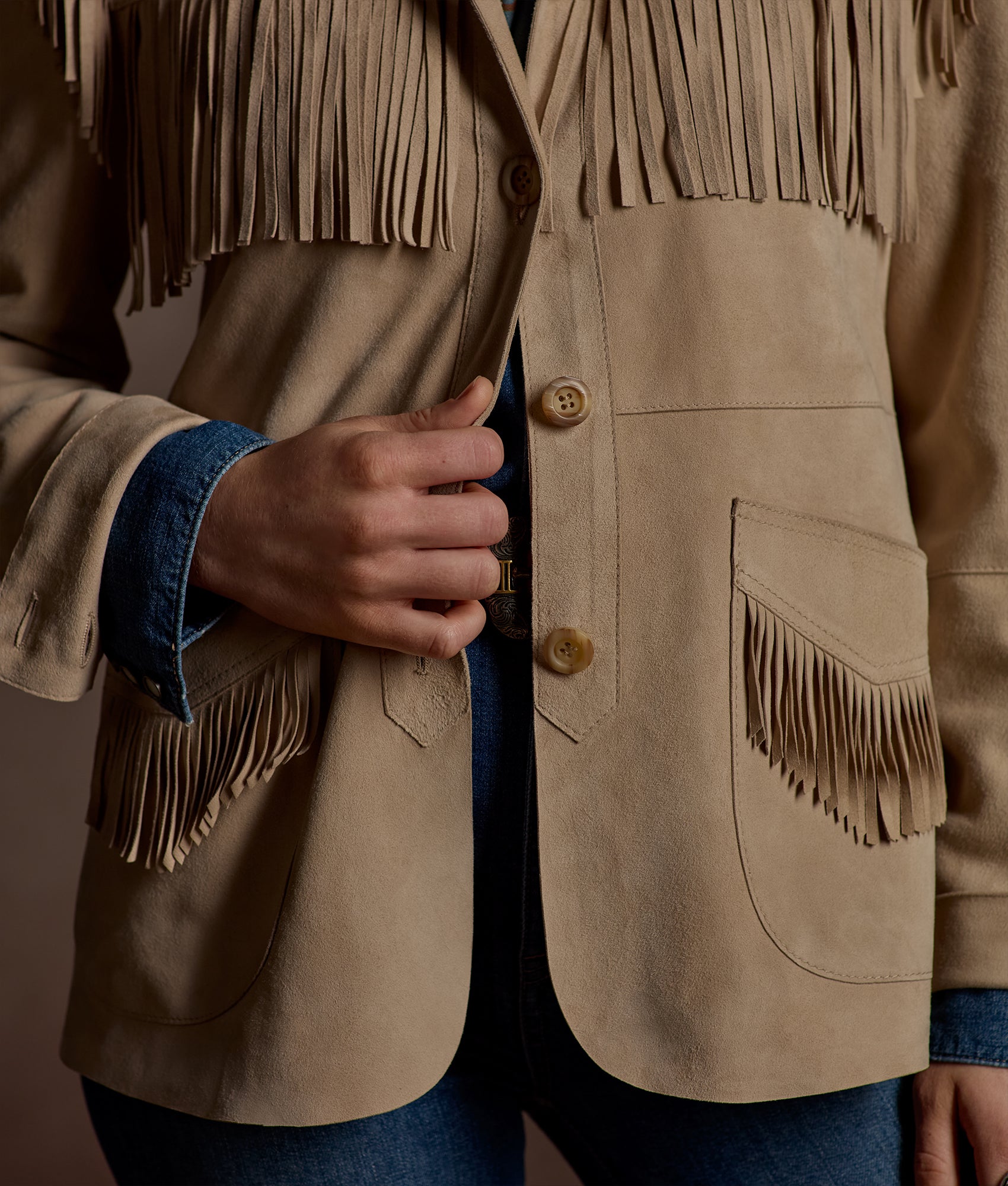 Olathe Fringe Jacket :: Sand - Image 10