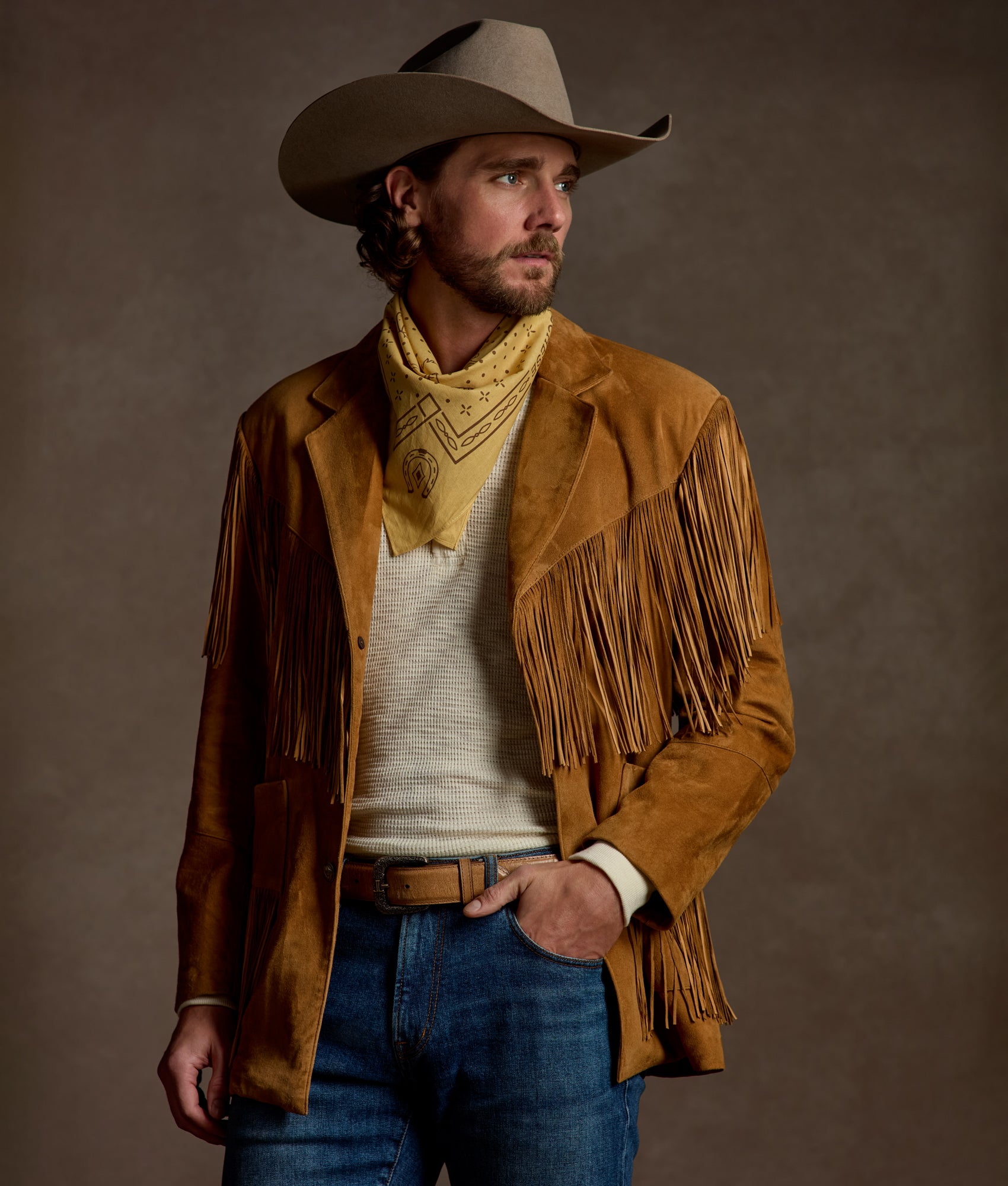 Maverick Fringe Jacket :: Tan - Image 2