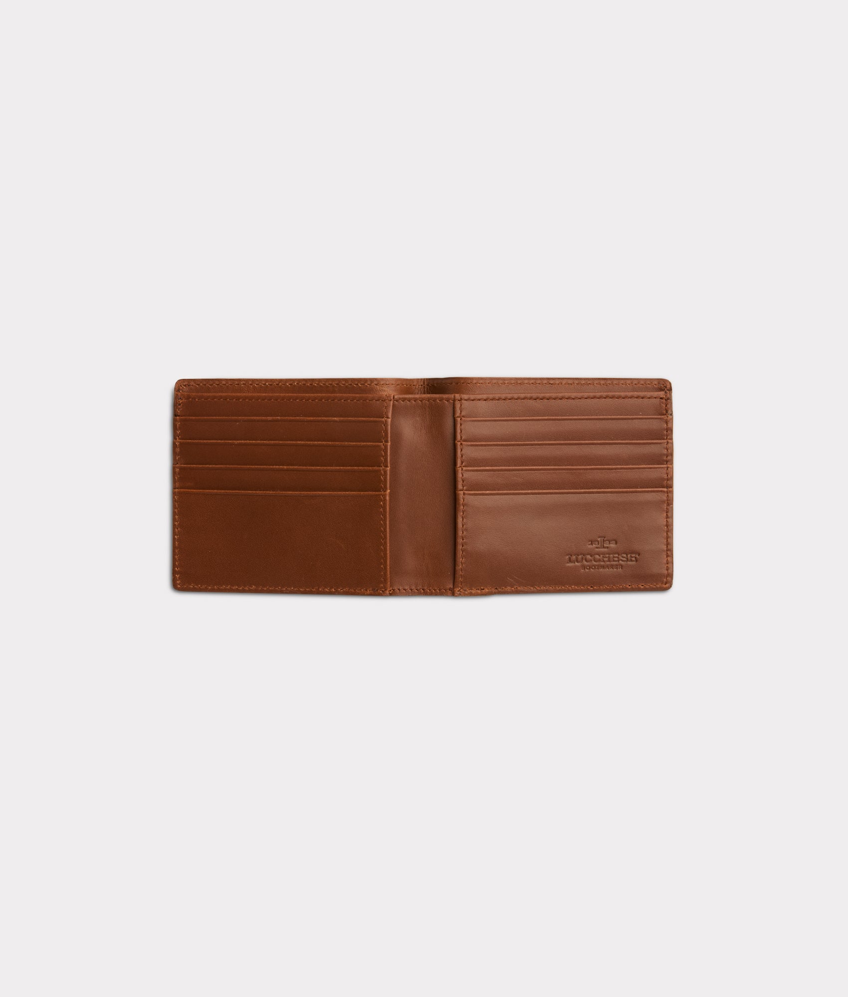 Hand Toolded Hipster Wallet :: Brown - Image 3