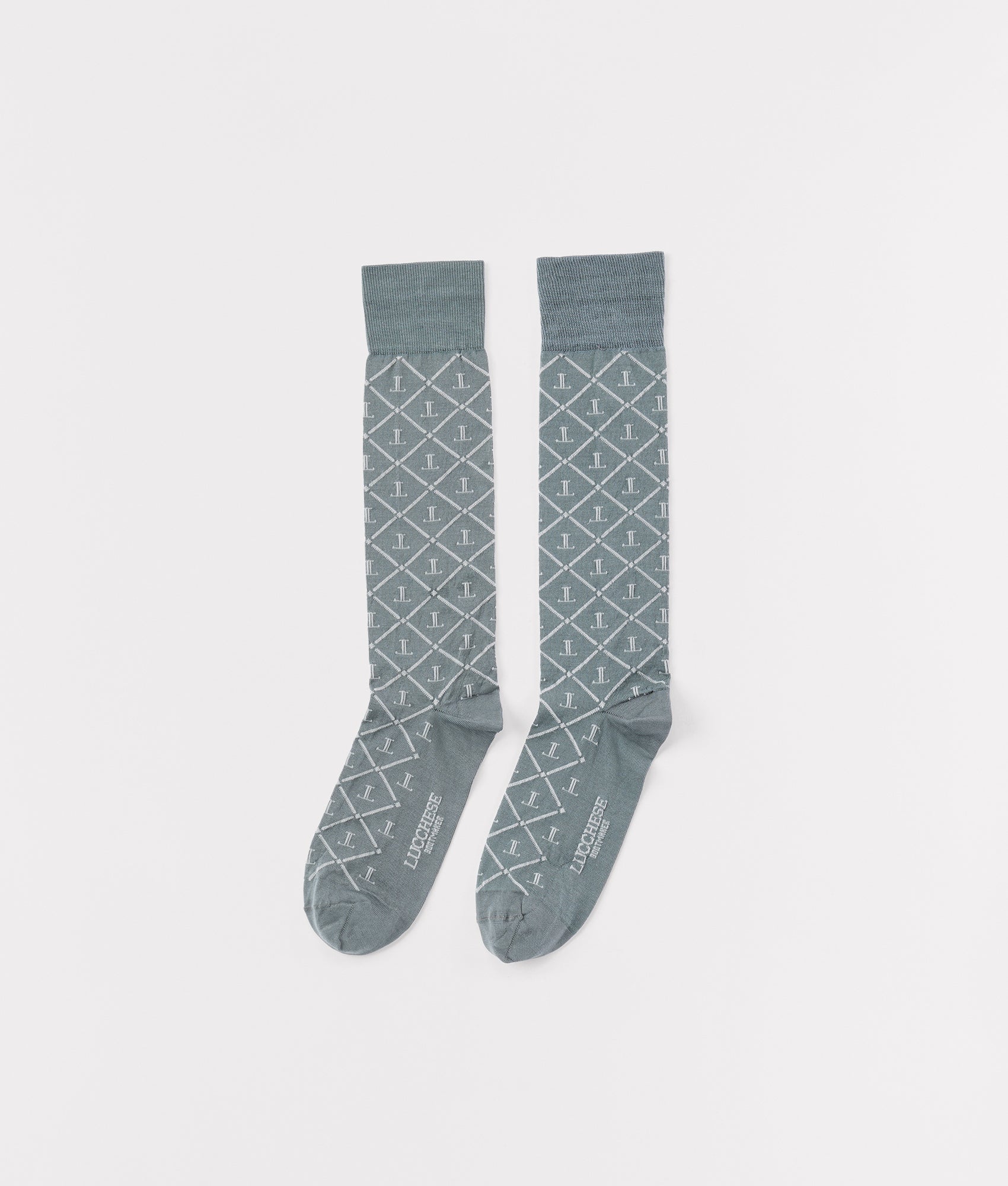 Mirrored L Dress Sock :: Grey