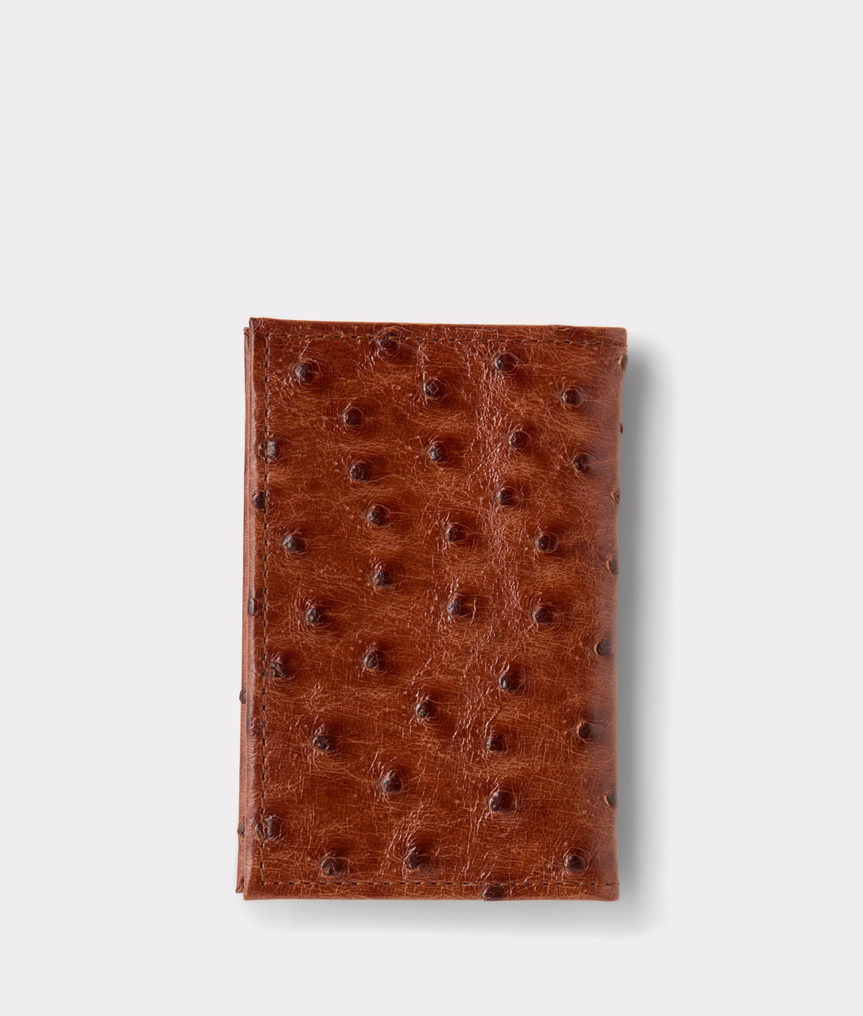 Bifold Wallet – Ostrich :: Cognac - Image 2