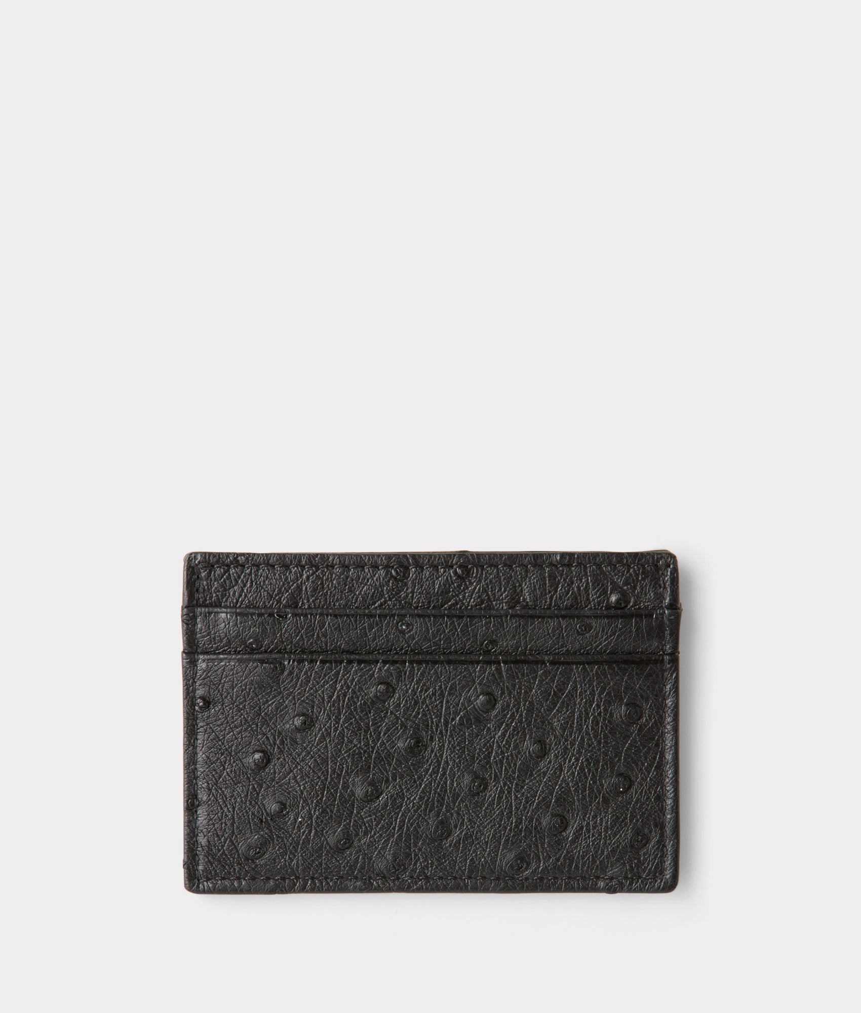 Credit Card Case – Ostrich :: Black - Image 2
