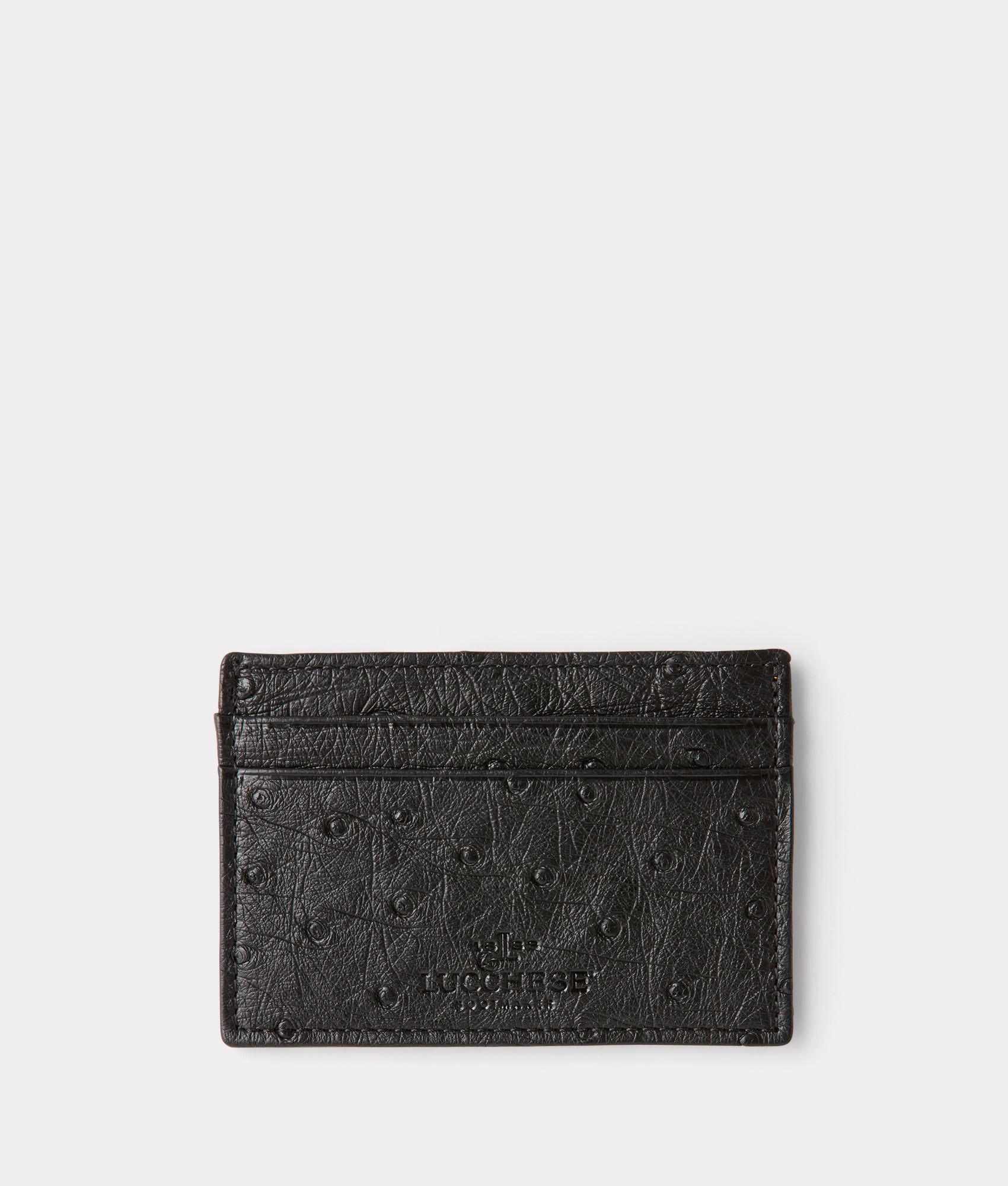 Credit Card Case – Ostrich :: Black