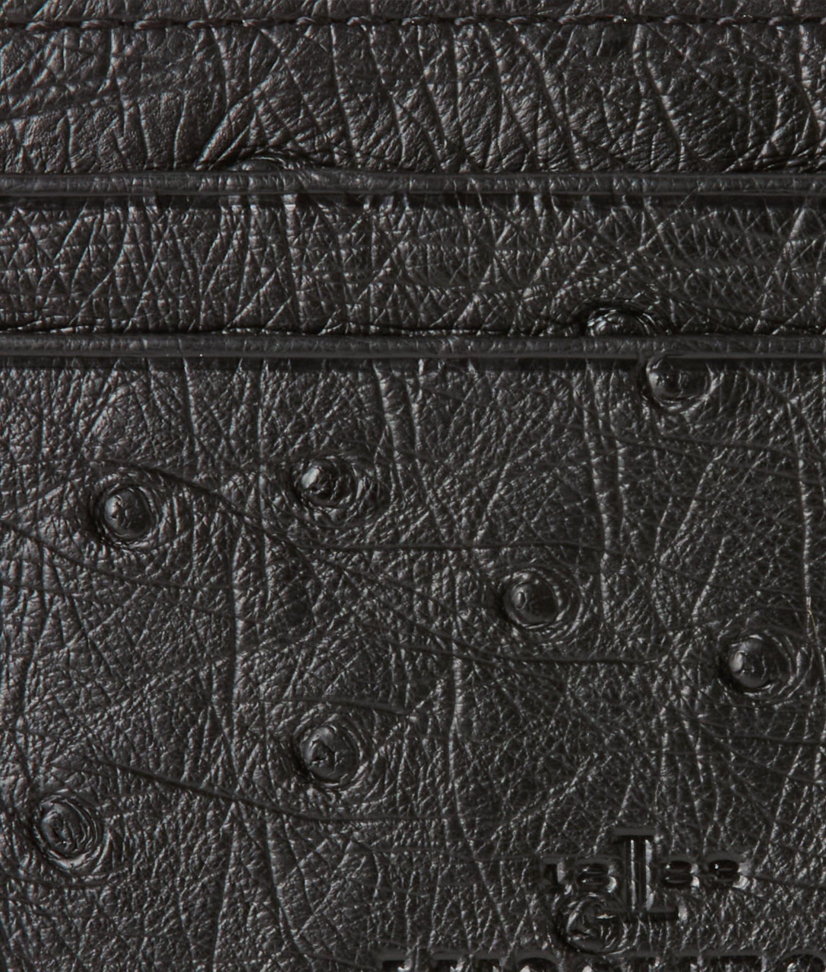 Credit Card Case – Ostrich :: Black - Image 3