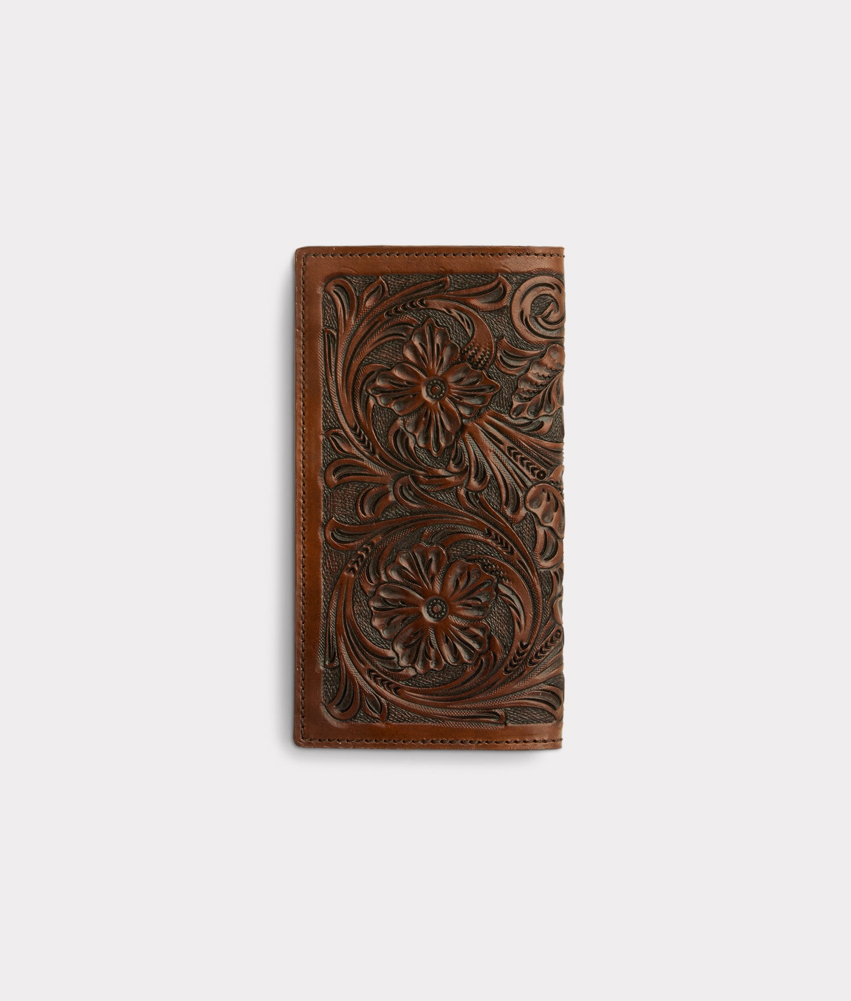 Hand Tooled Rodeo Wallet :: Brown - Image 2