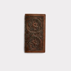 Hand Tooled Rodeo Wallet :: Brown