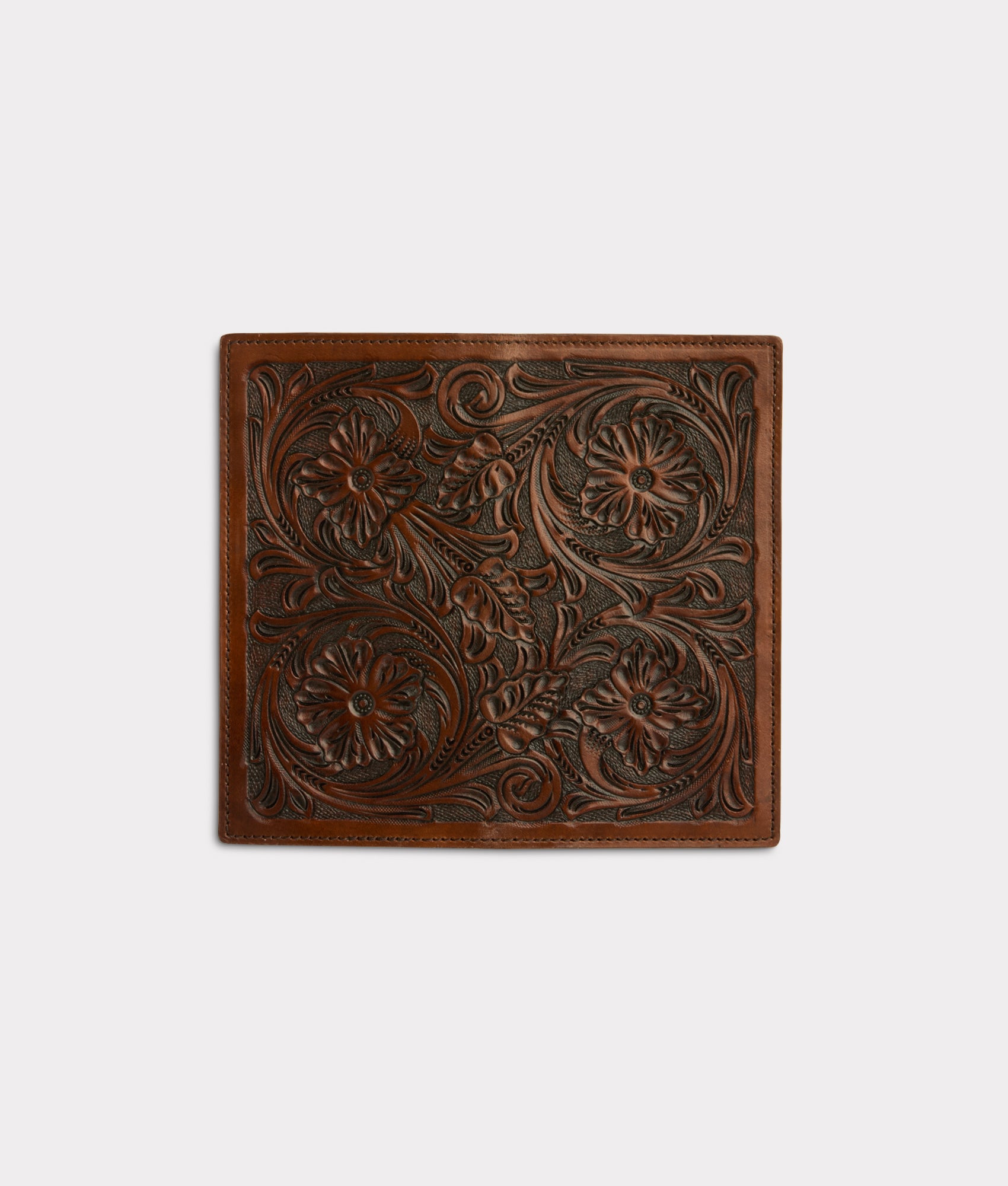 Hand Tooled Rodeo Wallet :: Brown - Image 3