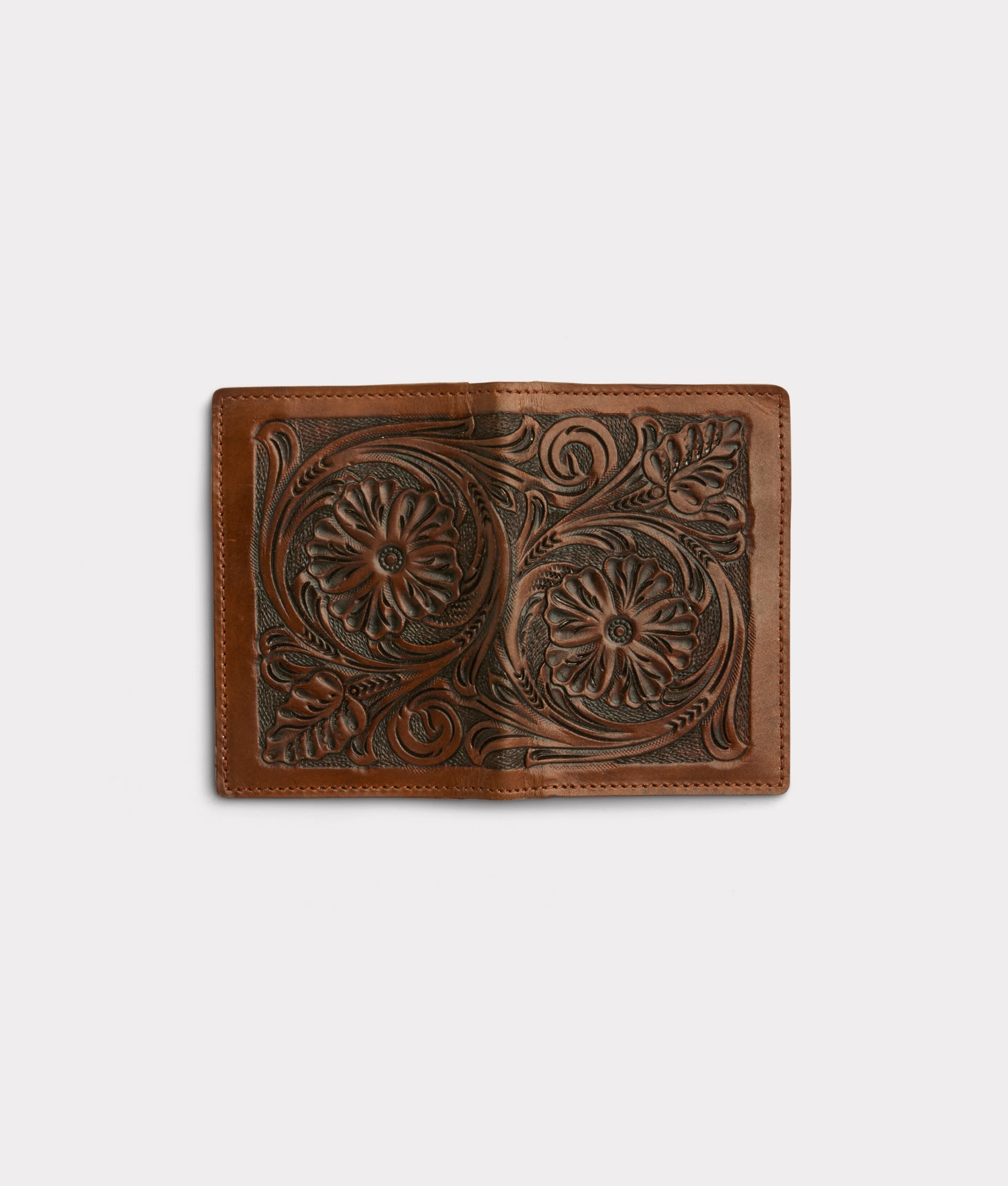 Hand Tooled Bifold :: Brown - Image 4