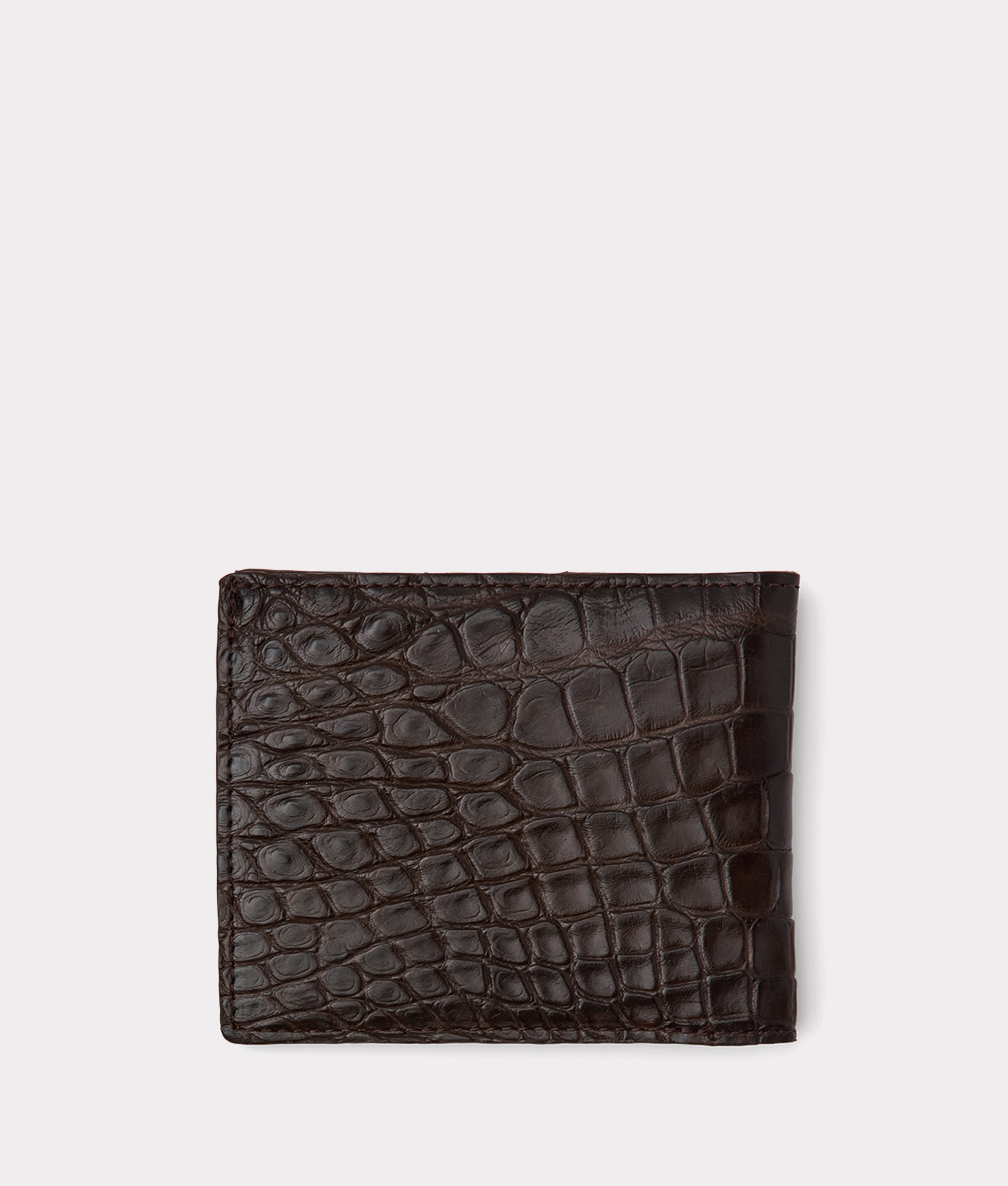 Hipster Wallet - American Alligator :: Chocolate - Image 3