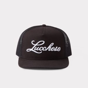 Lucchese Script Trucker Cap :: Black