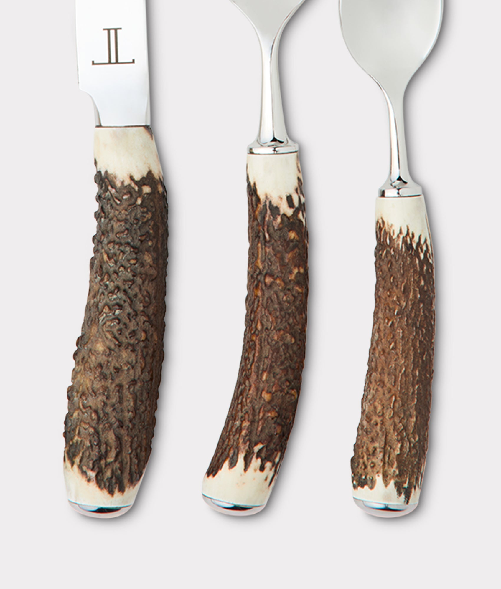 Stag Horn Flatware - 5 Piece Place Setting :: Silver - Image 2