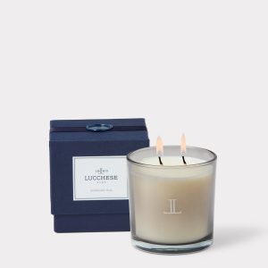 Burnished Teak Double Wick Candle :: Burnished Teak