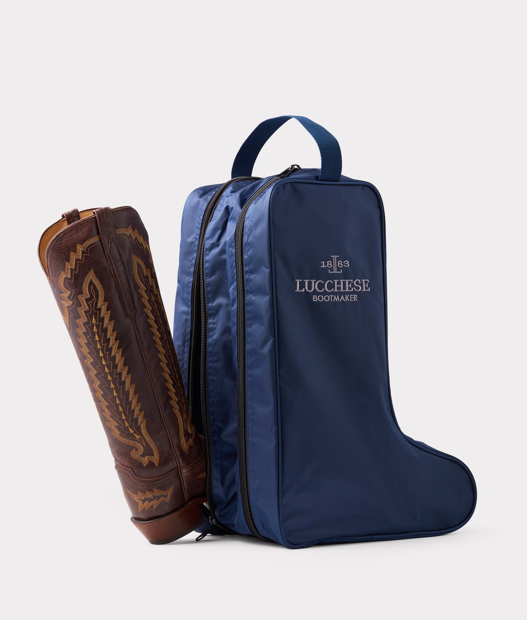 Tall Boot Bag :: Blue - Image 2