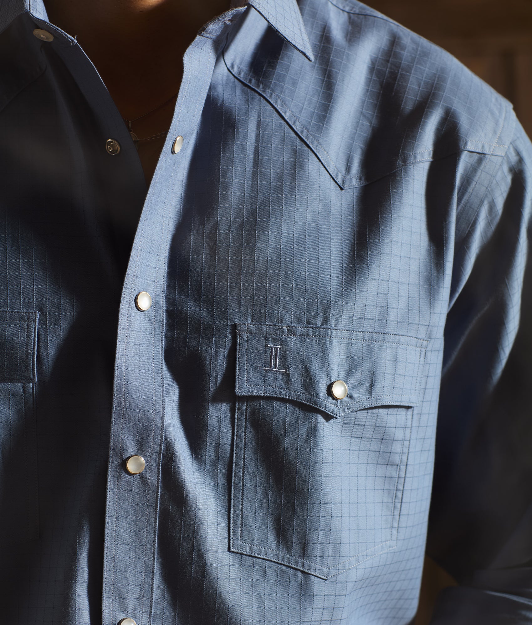 El Paso Square Dobby :: Slate Blue - Image 10