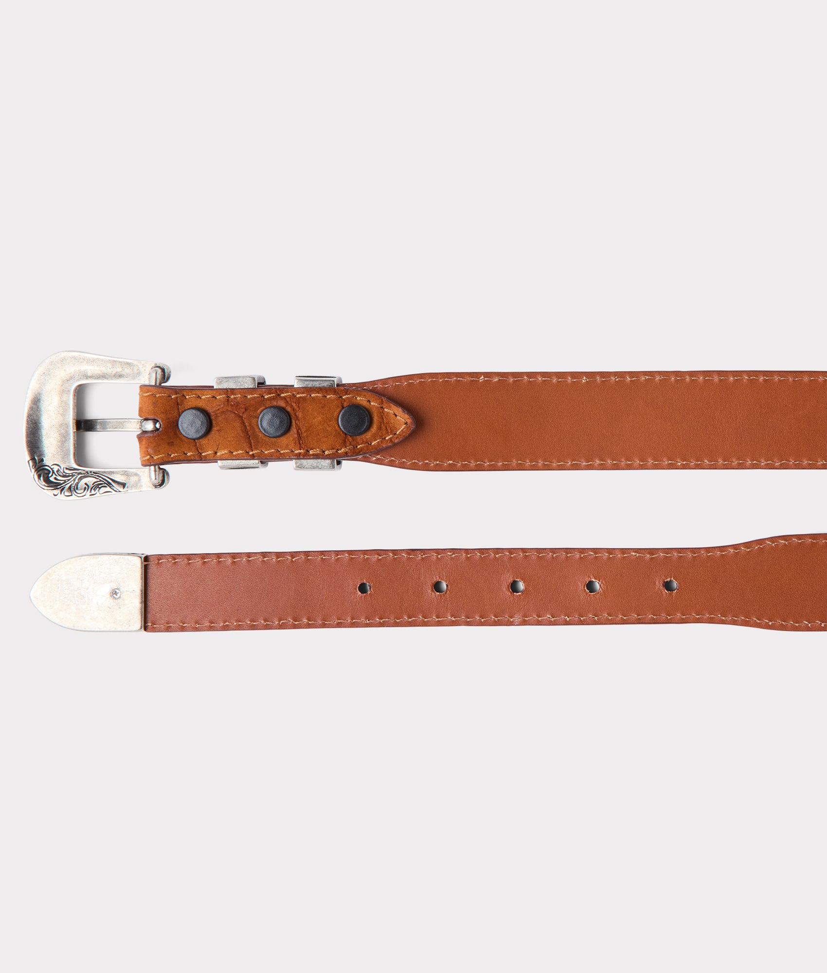 Women's Sueded Caiman :: Cognac - Image 3