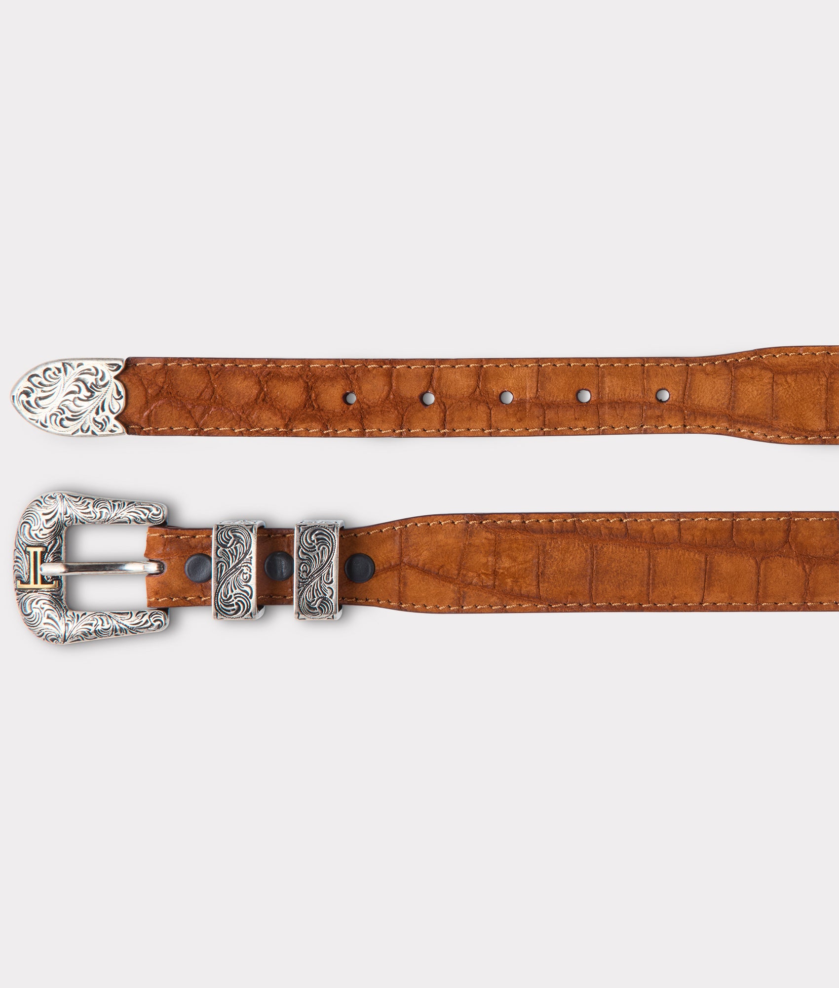 Women's Sueded Caiman :: Cognac - Image 2