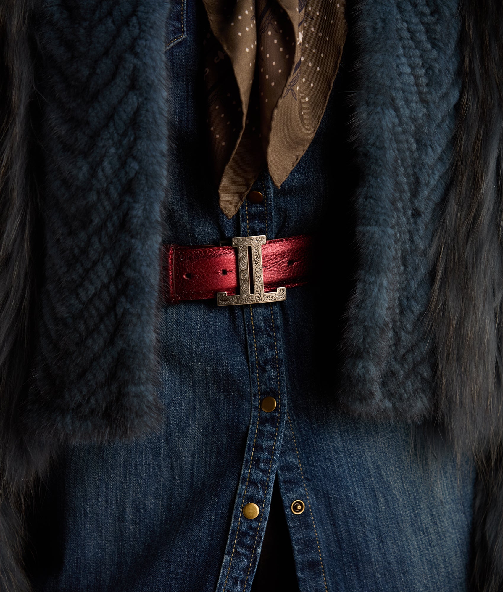 Long Denim Duster :: Medium Wash Denim - Image 3