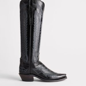 Priscilla :: Crinkle Patent Black