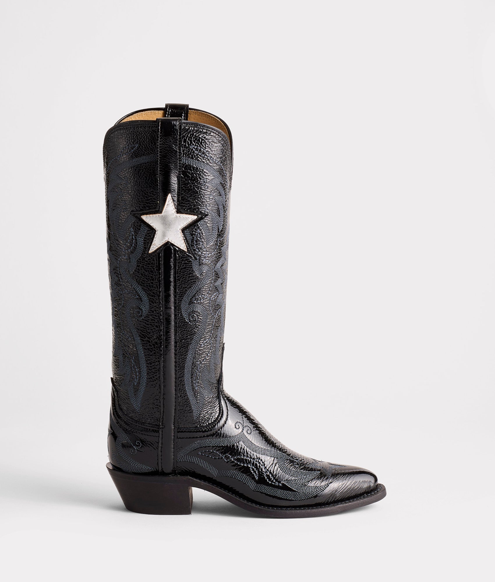Gina :: Crinkle Patent Black