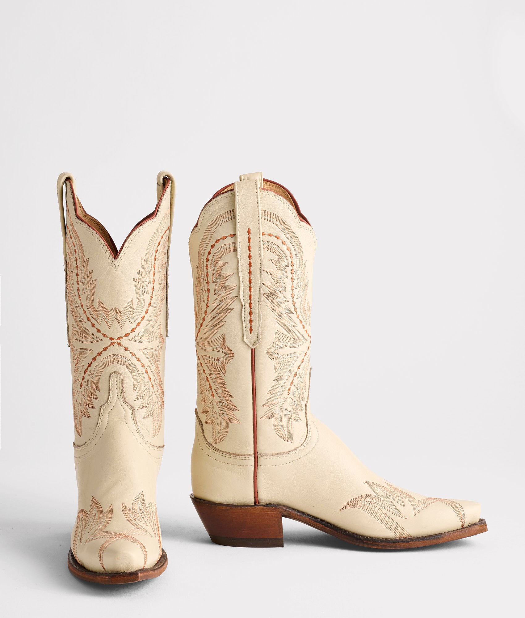 Tilly :: Glitz Cream W/ Burnt Orange Stitching - Image 2