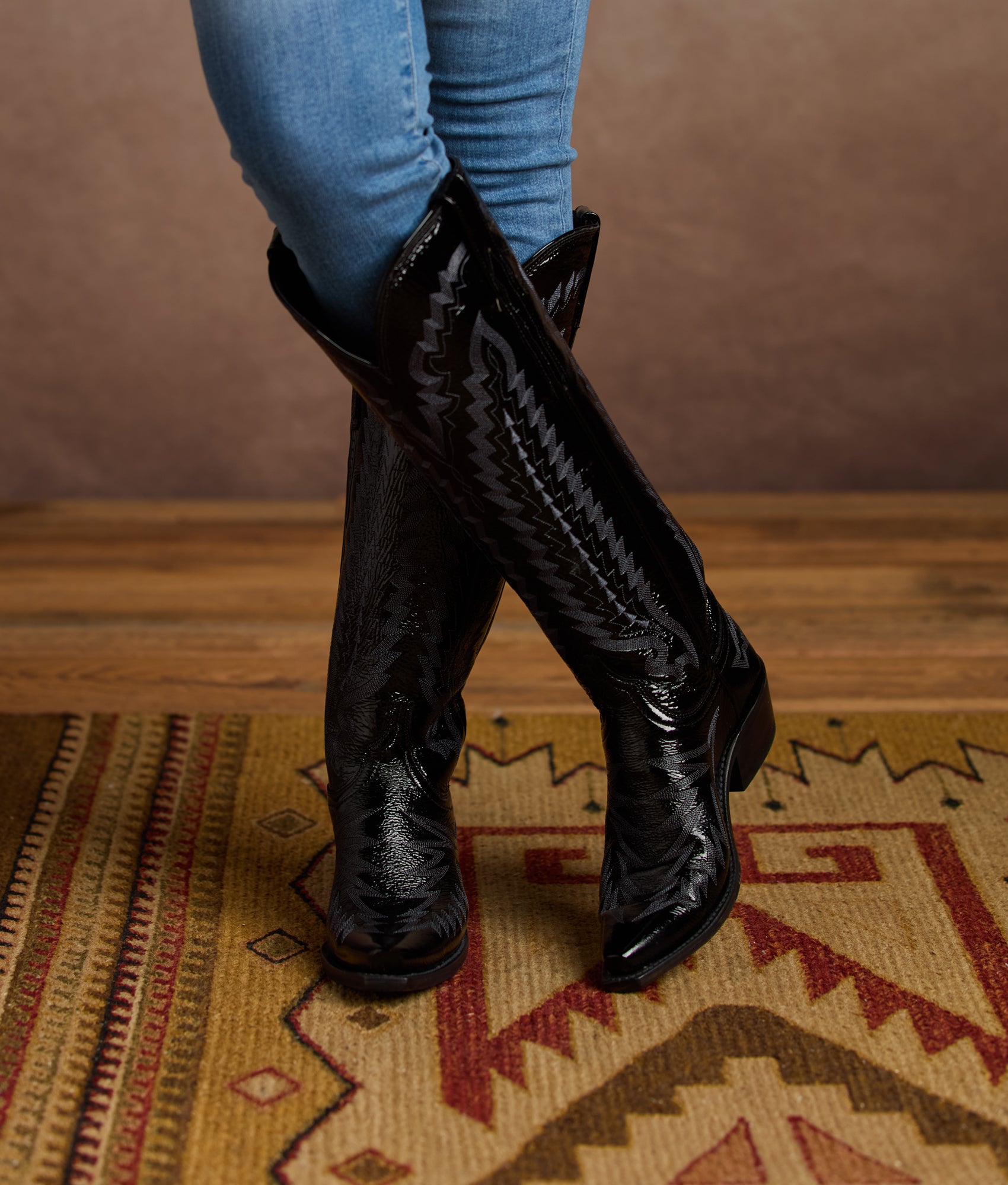 Priscilla :: Crinkle Patent Black - Image 7